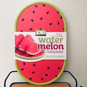 NWT Gorgeous JOIE Red Green Black Watermelon Plastic Cutting Board